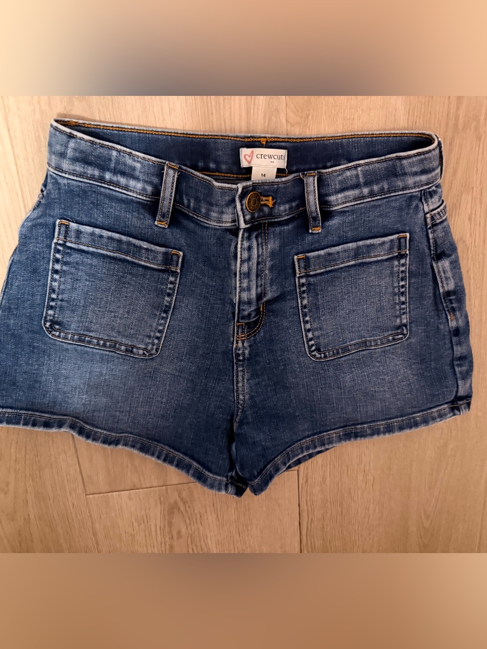 Crewcuts Girl’s Denim Shorts Size 14 Medium Wash